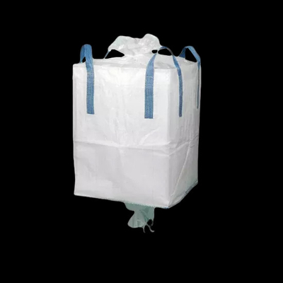 स्वनिर्धारित FIBC थोक बैग सफेद और Bule 100% पीपी