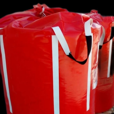 कैल्शियम कार्बाइड रेड FIBC फ्लेक्सिबल कंटेनर बैग पॉलीप्रोपाइलीन 800 मिमी दीया: